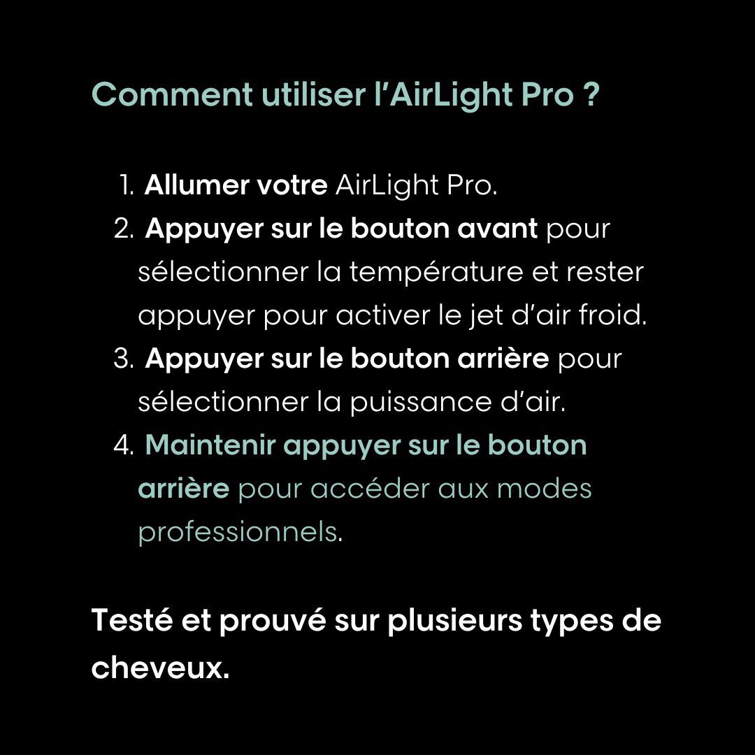 Comment utiliser AirLight Pro ?